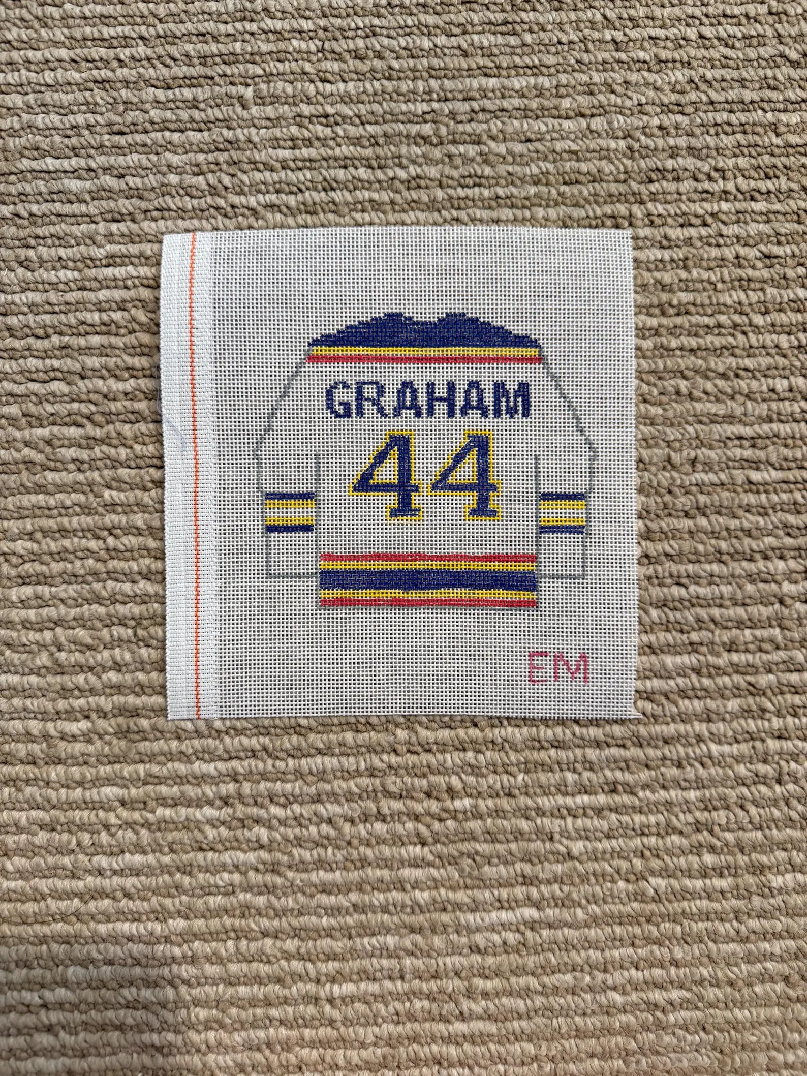 Briar U hockey jersey (off Campus) 18 mesh needlepoint canvas | Etsy (Global)