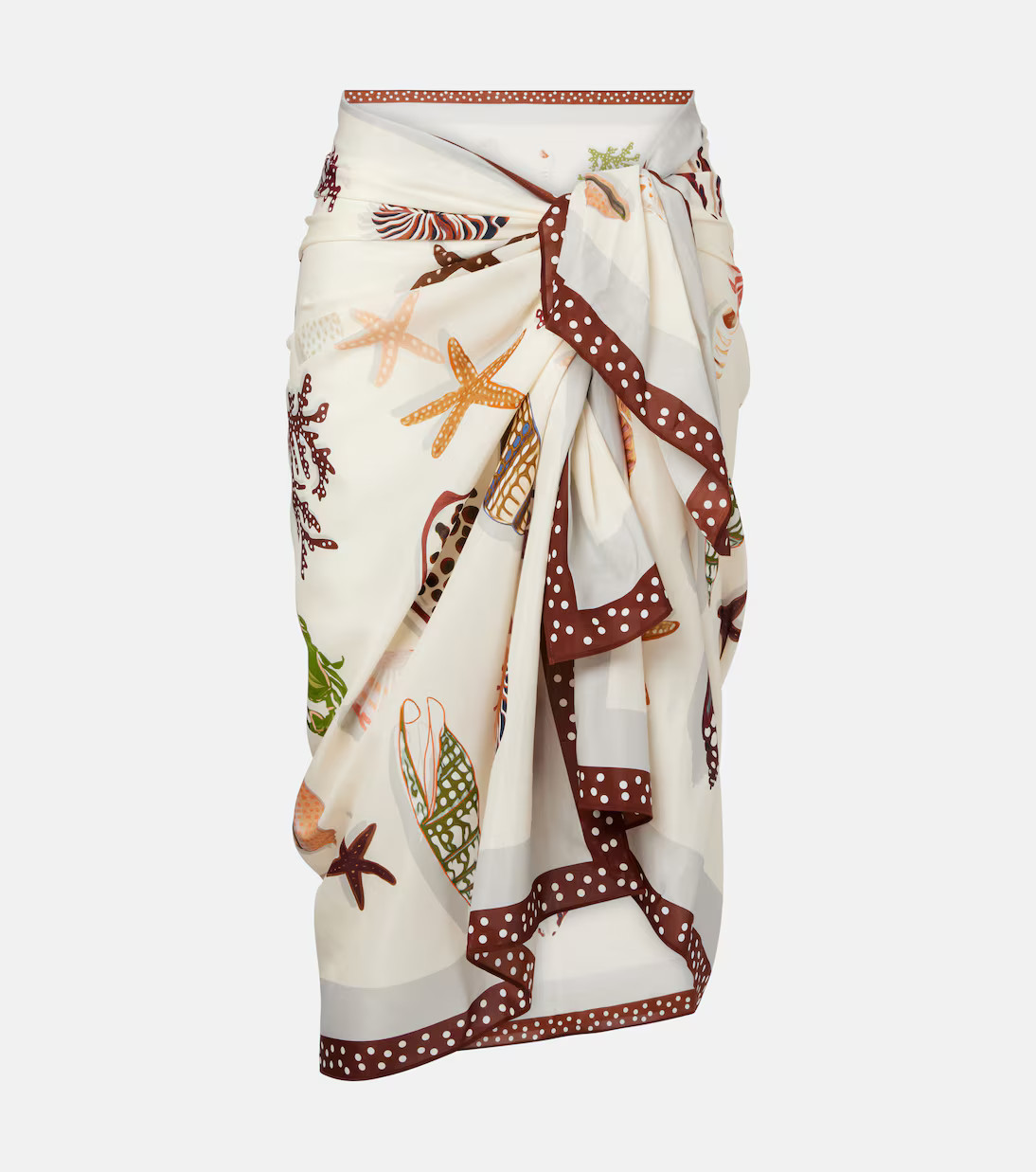Latte cotton and silk beach cover-up | Mytheresa (UK)