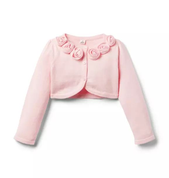The Rosette Cropped Cardigan | Janie and Jack