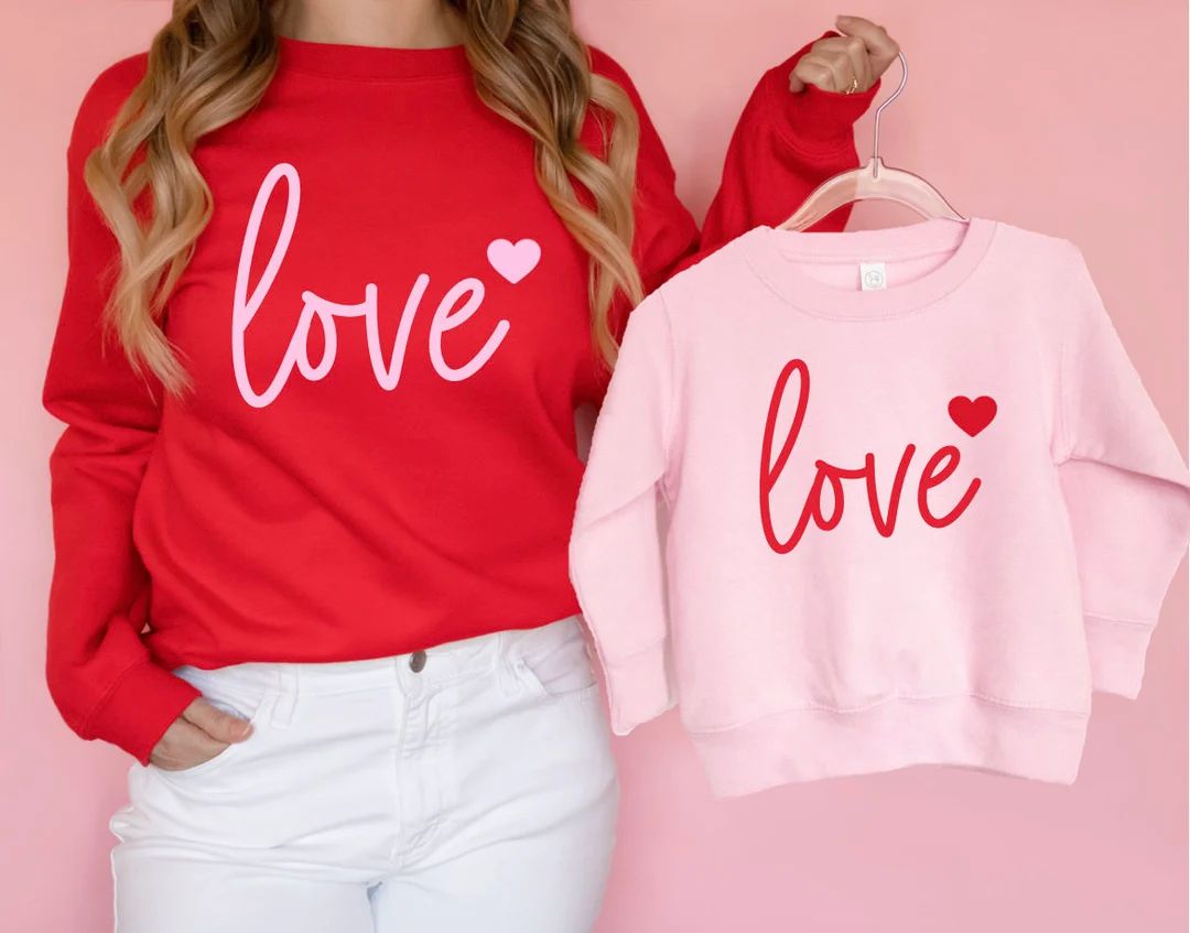 Mommy and Me Valentine Day Shirt - Matching Mama Valentine Sweatshirt, Mom & Baby Valentine Outfi... | Etsy (US)