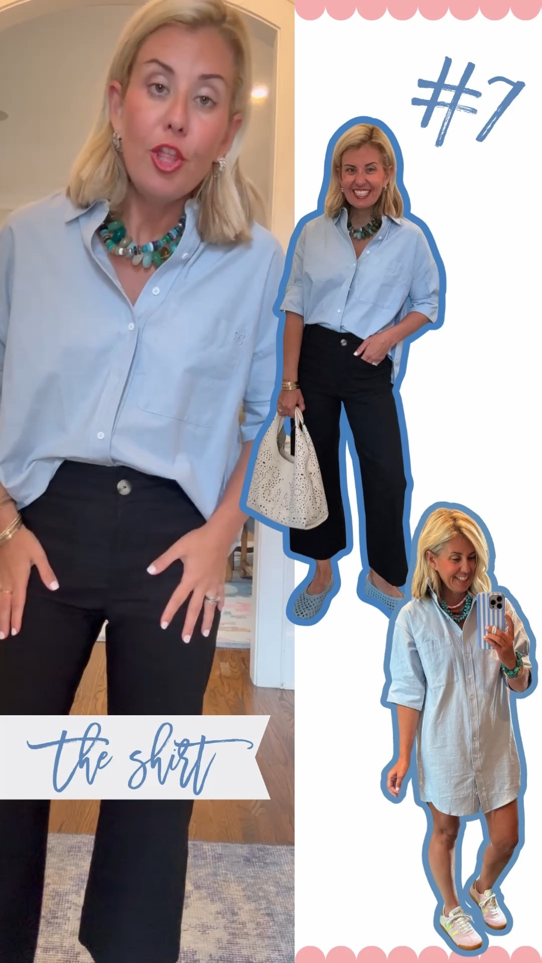 Easy throw and go outfit for the win! The Mabel top is just that good. The shirt dress is equally as good and on sale!! 
 *size XS top & dress and 26P pants

#LTKgrwm #LTKootd #LTKmomlife