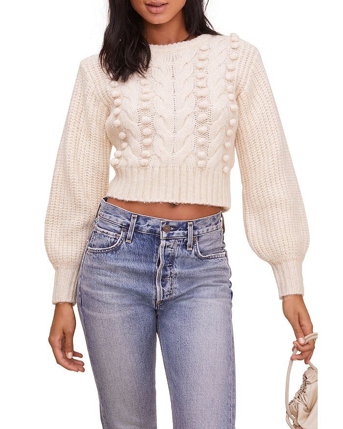 Tina Cropped Cable Knit Sweater | Bloomingdale's (US)
