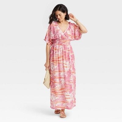 Women's Tie-Dye Short Sleeve Dress - Knox Rose™ Pink | Target