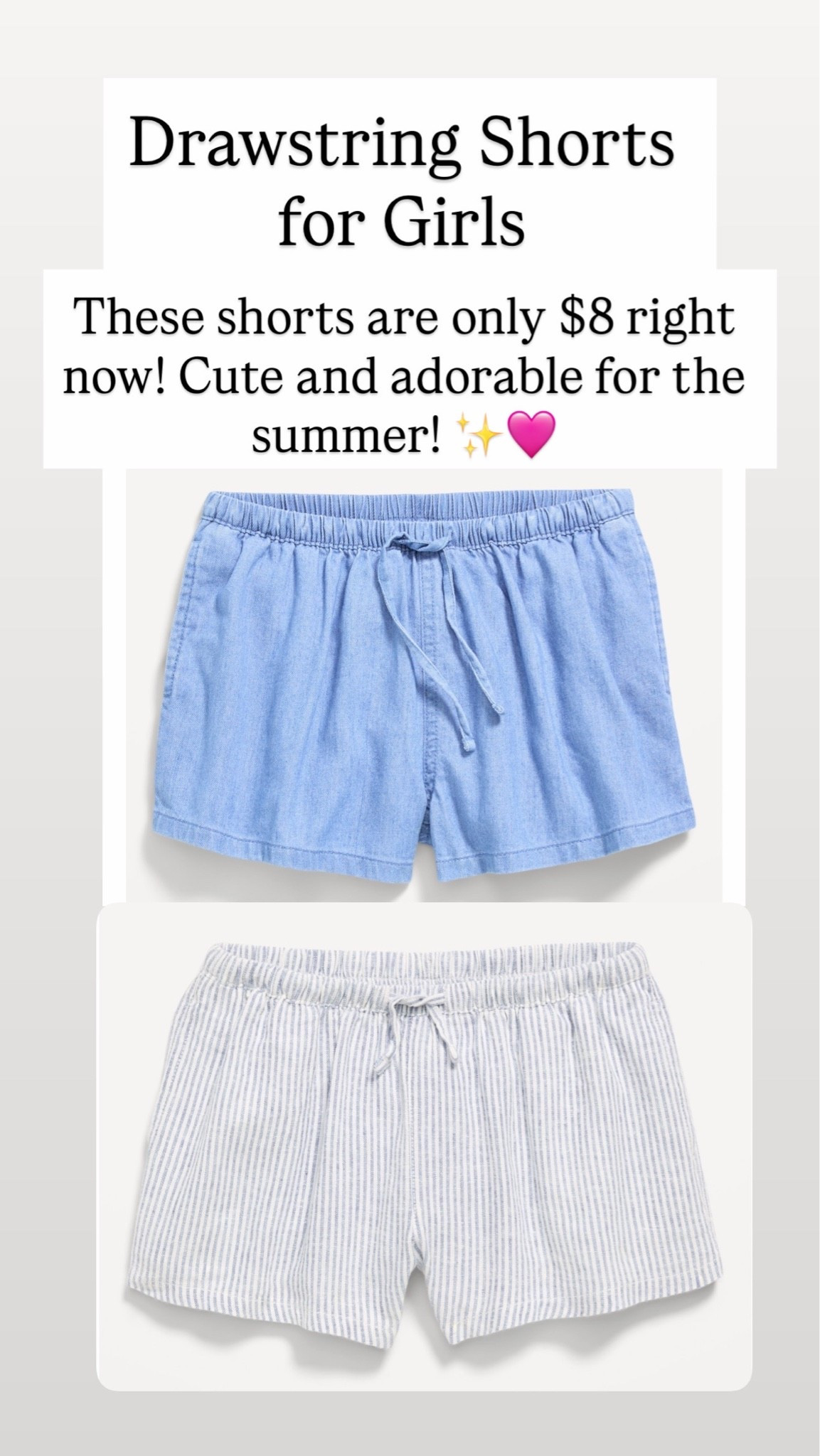 Drawstring Jean Shorts for Girls are $8 from $19!

#LTKSaleAlert #LTKKids