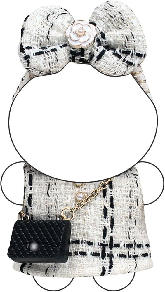 Doll Clothes – Classic Checkered Chic Set for 17cm Doll, Featuring a White and Black Checked Dr... | Amazon (US)