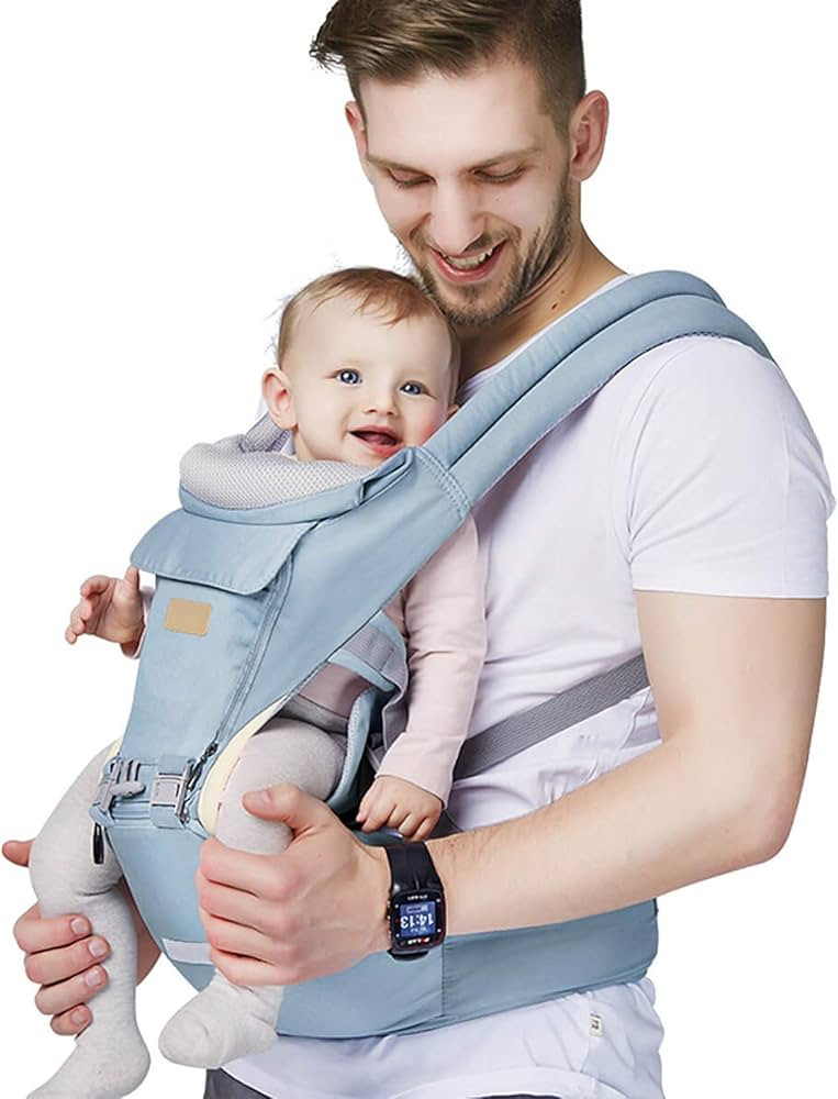 FRUITEAM 6-in-1 Baby Carrier with Waist Stool/Hip Seat for Breastfeeding, One Size Fits All - Ada... | Amazon (US)