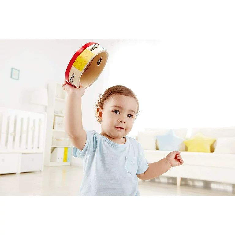 Hape Tap-Along Tambourine | Wooden Tambourine Drum for Kids, Musical Instrument for Children 12 M... | Walmart (US)