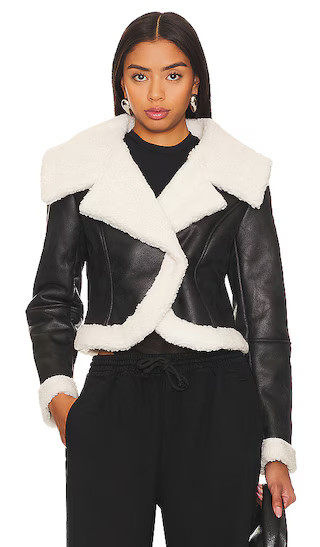 Sierra Faux Fur Jacket in Black | Revolve Clothing (Global)
