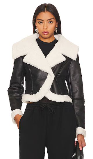Sierra Faux Fur Jacket in Black | Revolve Clothing (Global)