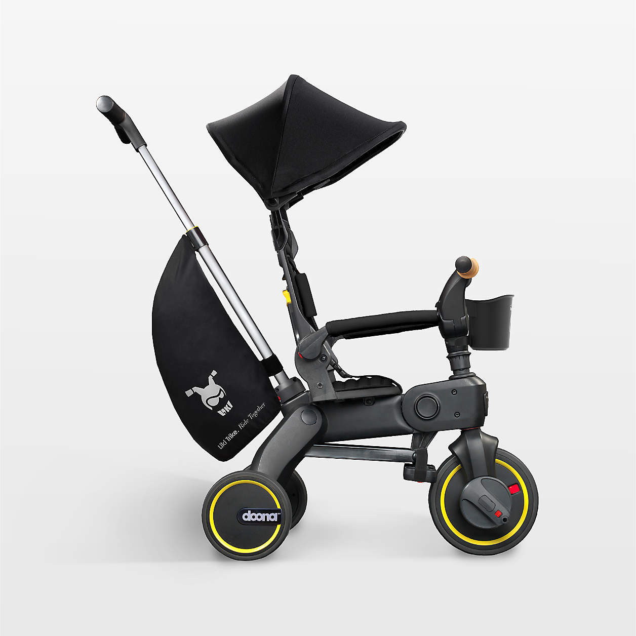 Doona Liki Trike S5 Nitro Black Tricycle Baby Stroller + Reviews | Crate & Kids | Crate & Barrel