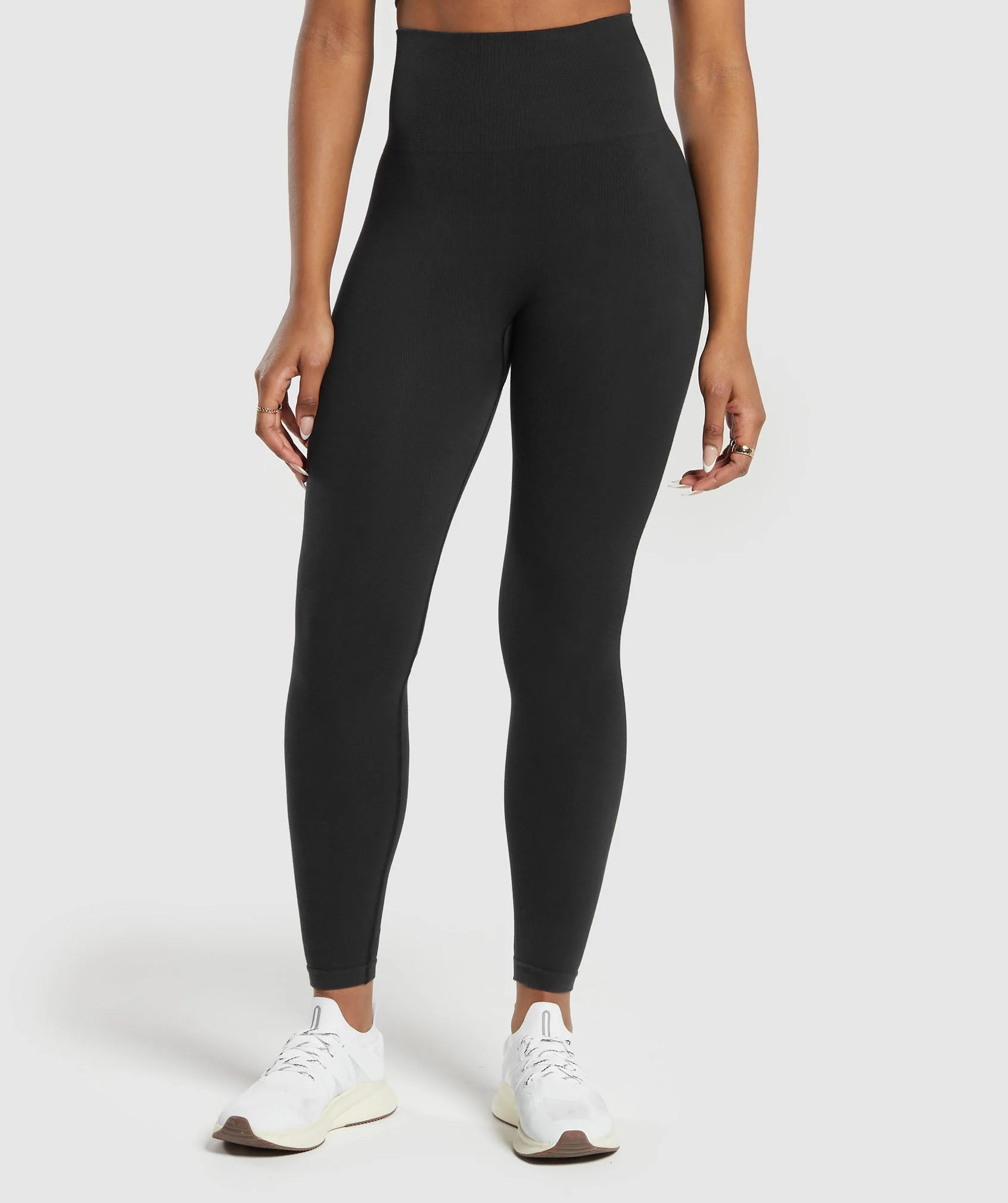 Gymshark Ribbed Cotton Seamless Leggings - Black | Gymshark US