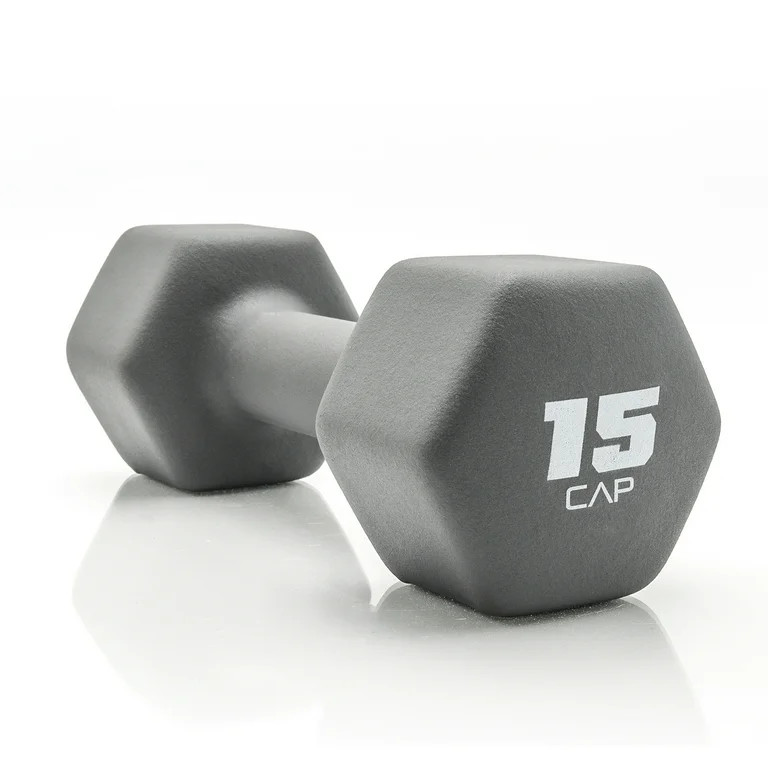 CAP, 15lb Neoprene Dumbbell, Cool Gray, Single | Walmart (US)
