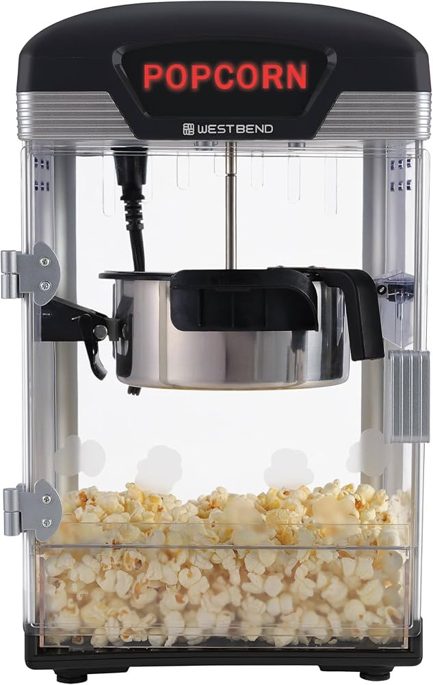 West Bend Stir Crazy Movie Theater Popcorn Popper, Gourmet Popcorn Maker Machine with Nonstick Po... | Amazon (US)