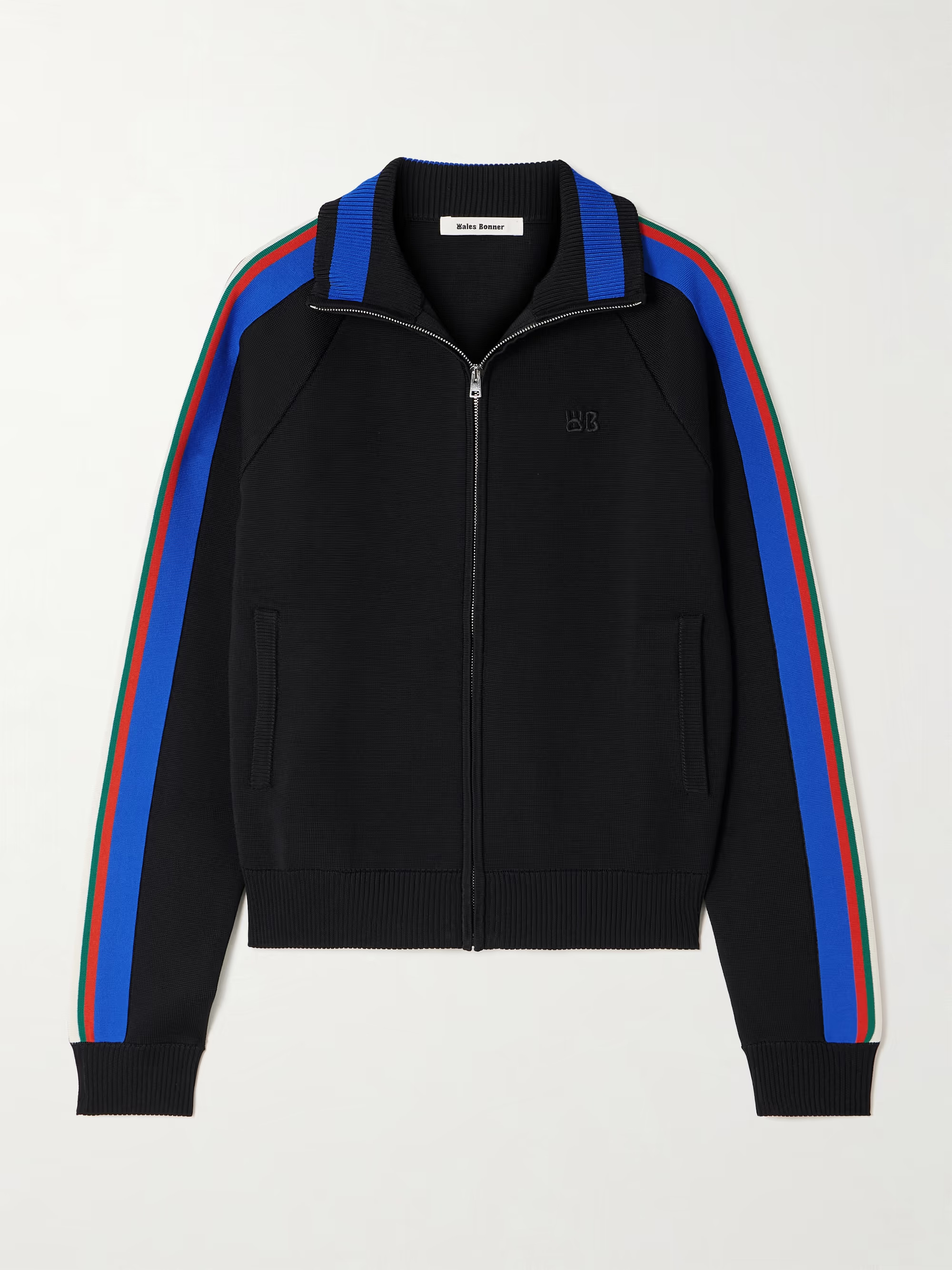 Tide striped embroidered tech-jersey track jacket | NET-A-PORTER (US)
