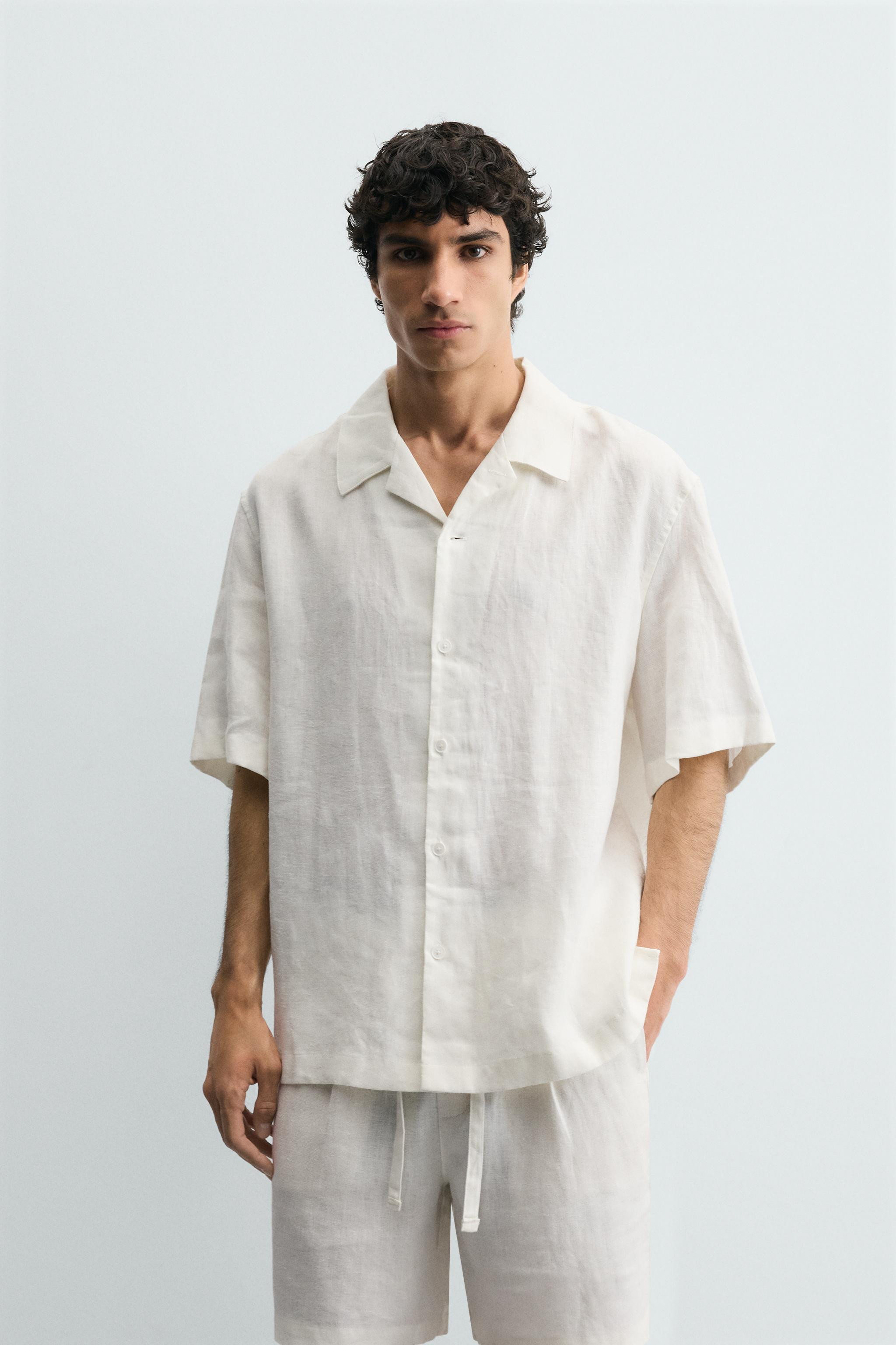 100% LINEN RELAXED FIT SHIRT | Zara US