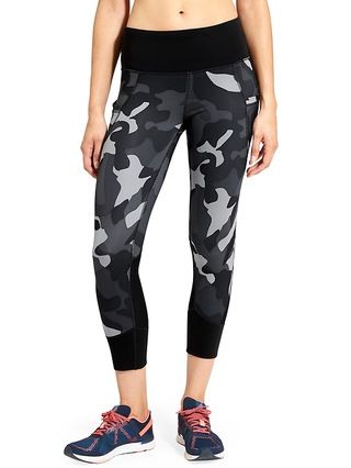 Athleta Womens Camo Relay Capri 2.0 Black Size 2X | Athleta