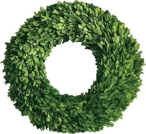 Mills Floral Company Boxwood Round Wreath, Single Side 16" | Amazon (US)