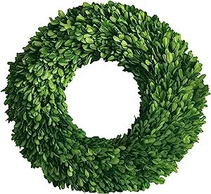 Mills Floral Company Boxwood Round Wreath, Single Side 16" | Amazon (US)
