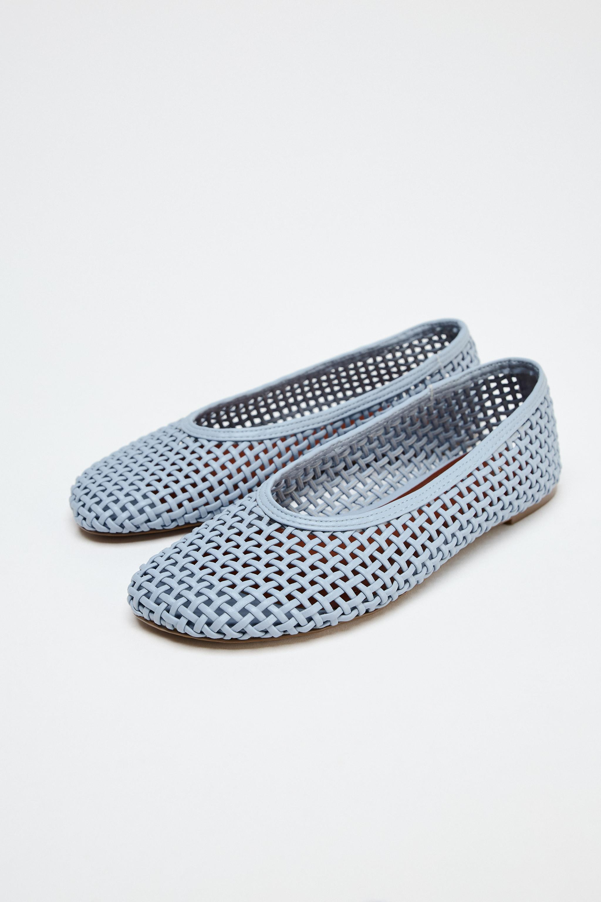 Braided fabric ballet flat. Round toe.Sole height: 0.4 inches (1 cm). | Zara US