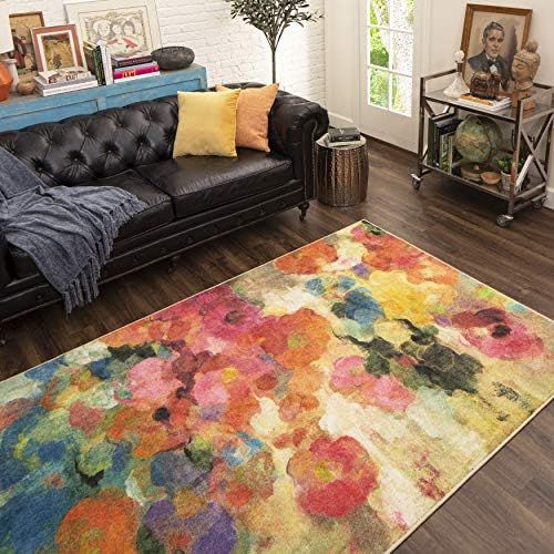Amazon.com: Mohawk Home Blurred Blossoms Area Rug, 8' X 10', Multicolor : Everything Else | Amazon (US)