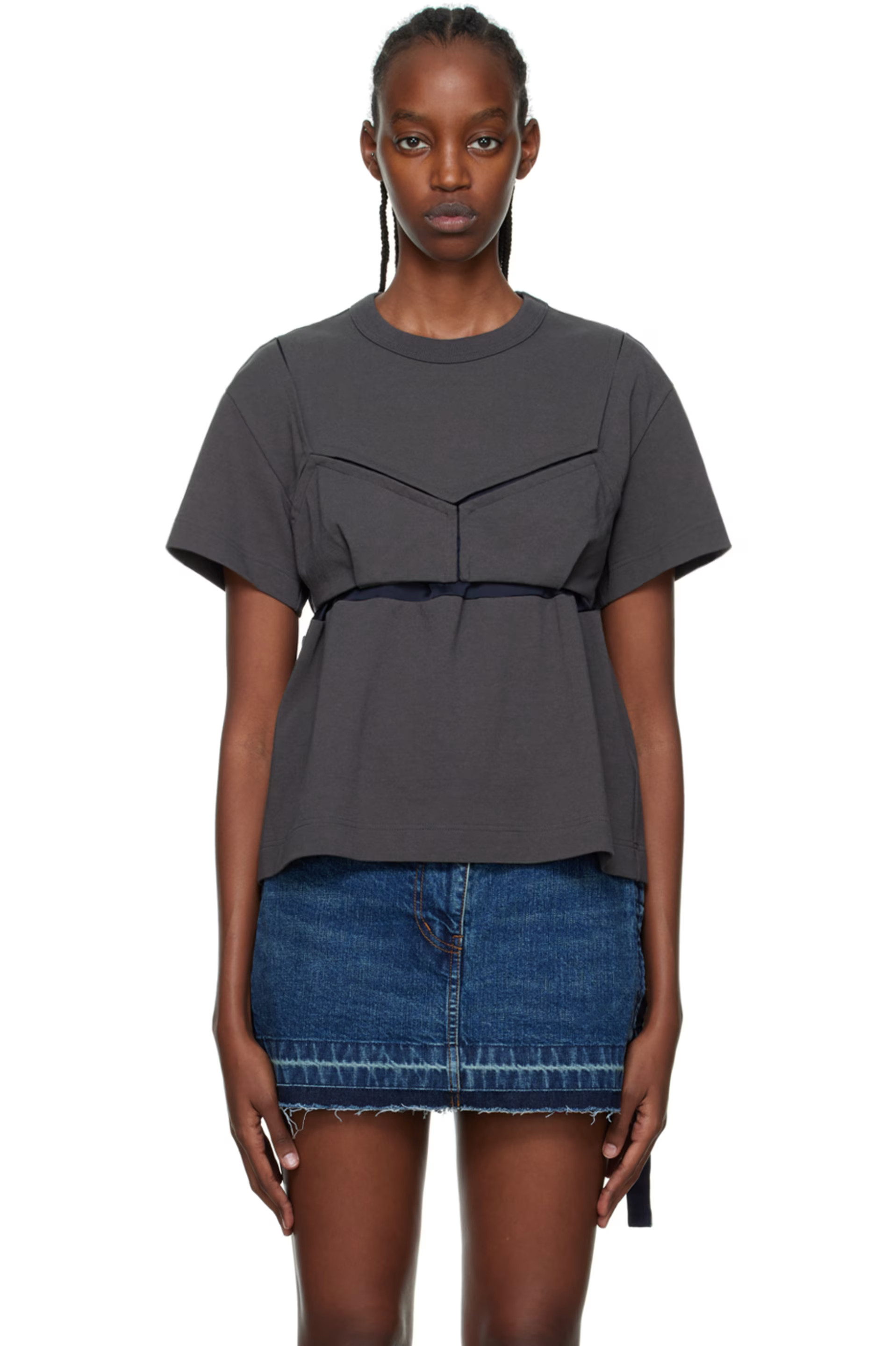 Gray Cutout T-Shirt | SSENSE