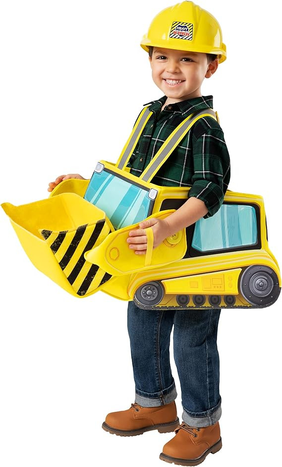 Spirit Halloween Ride-Along Bulldozer Costume | Construction Worker Cosplay | Occupation Outfit |... | Amazon (US)
