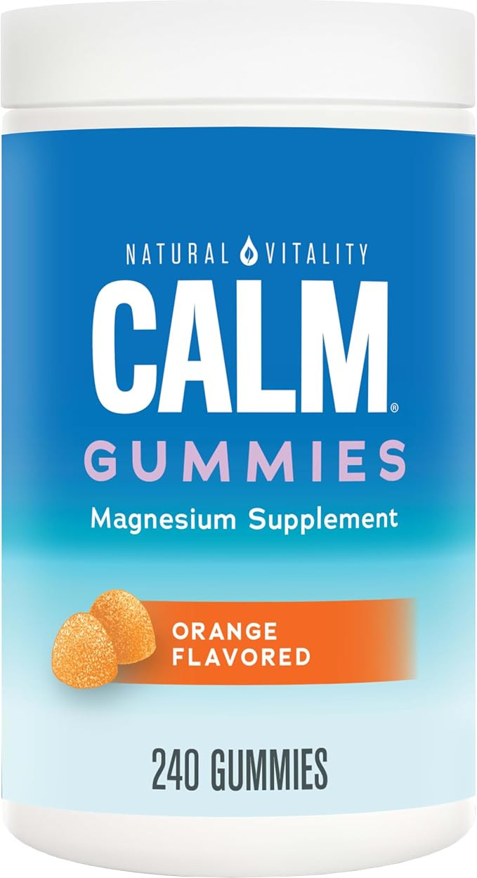 Natural Vitality Calm, Magnesium Citrate Supplement, Stress Relief Gummies, Supports a Healthy Re... | Amazon (US)