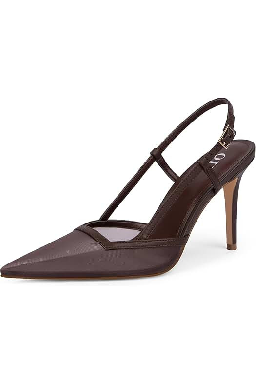 Closed Toe Slingback Mesh Heels | Amazon (US)