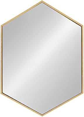 Kate and Laurel McNeer Hexagon Metal Frame Wall Mirror with Gold Finish for Bathrooms, Entryways,... | Amazon (US)