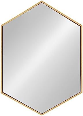 Kate and Laurel McNeer Hexagon Metal Frame Wall Mirror with Gold Finish for Bathrooms, Entryways,... | Amazon (US)