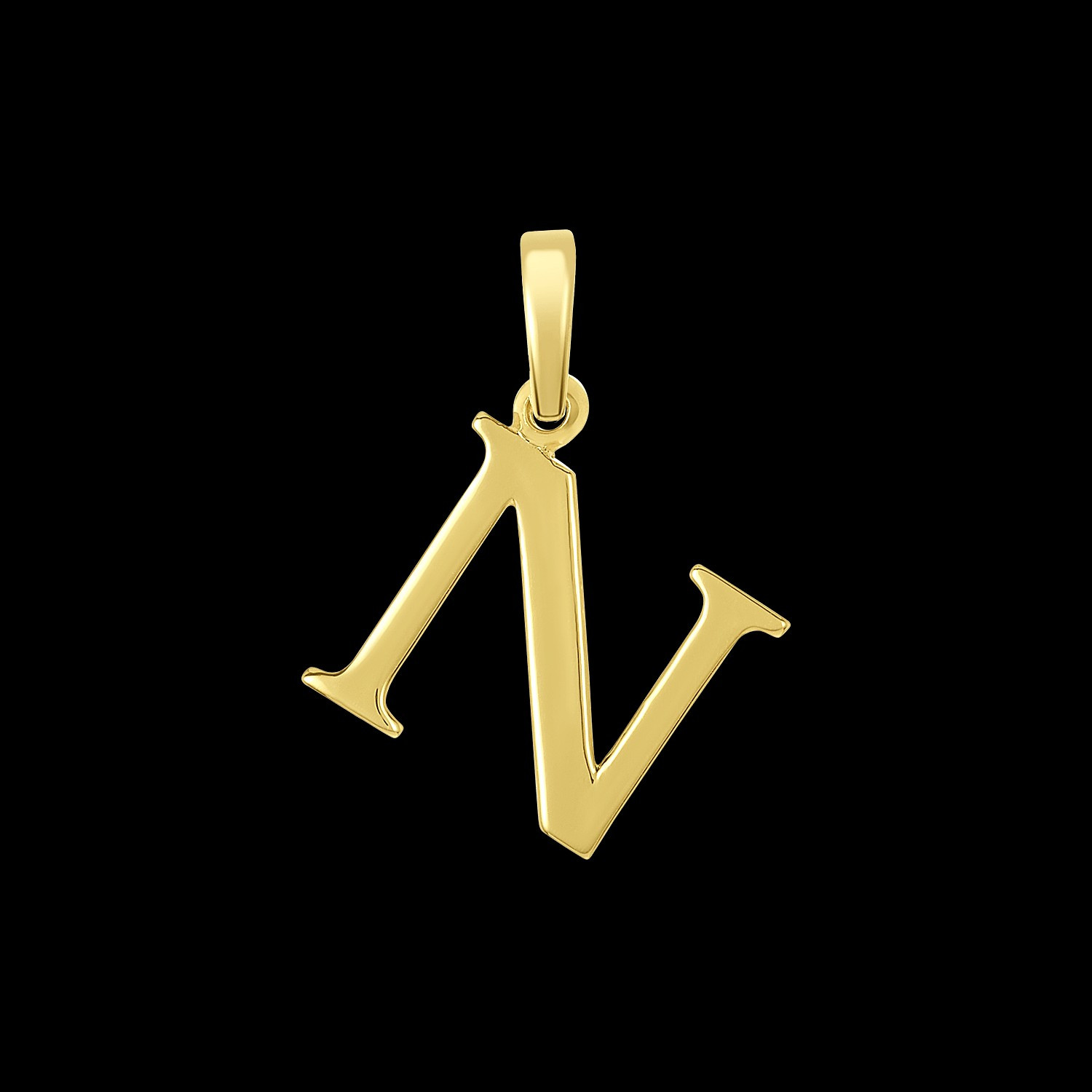 Gold ICONS Alphabet Solid Letters (N-Z) Necklace Charm | Melinda Maria