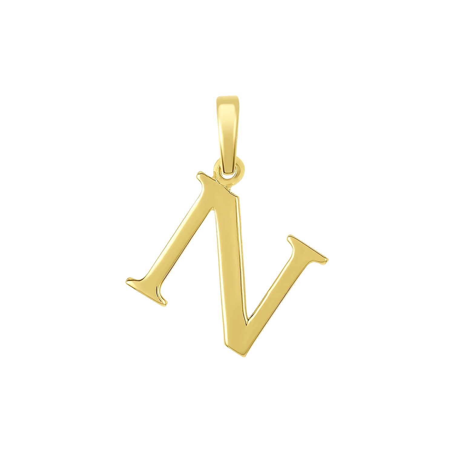 Gold ICONS Alphabet Solid Letters (N-Z) Necklace Charm | Melinda Maria