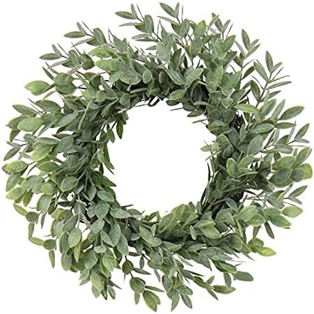 Simply Flora Artificial Wreath- Decorative Powdered Tea Leaf - 12 inches | Amazon (US)