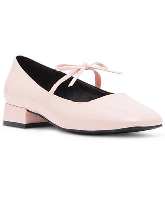 Madden Girl Egret Block-Heel Mary-Jane Bow Ballet Flats - Macy's | Macy's