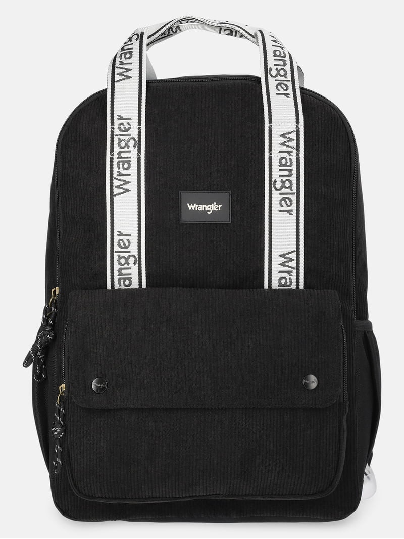 Wrangler Unisex 17" Corduroy Backpack, Black | Walmart (US)