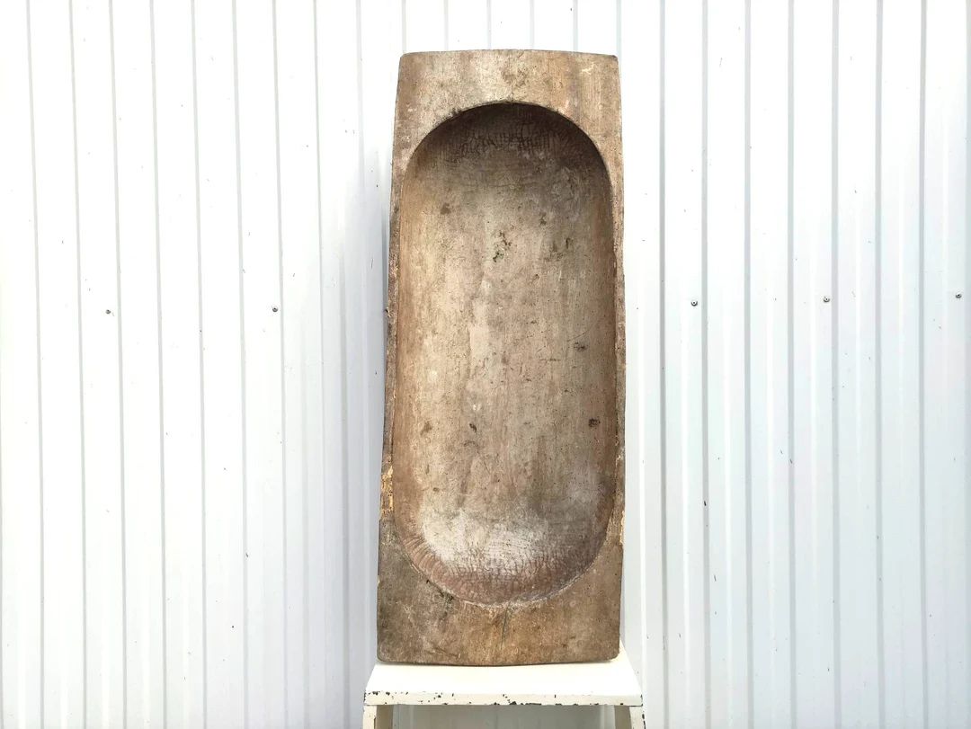 43 Long  Antique Primitive Wooden Dough Bowl  Antique - Etsy | Etsy (US)