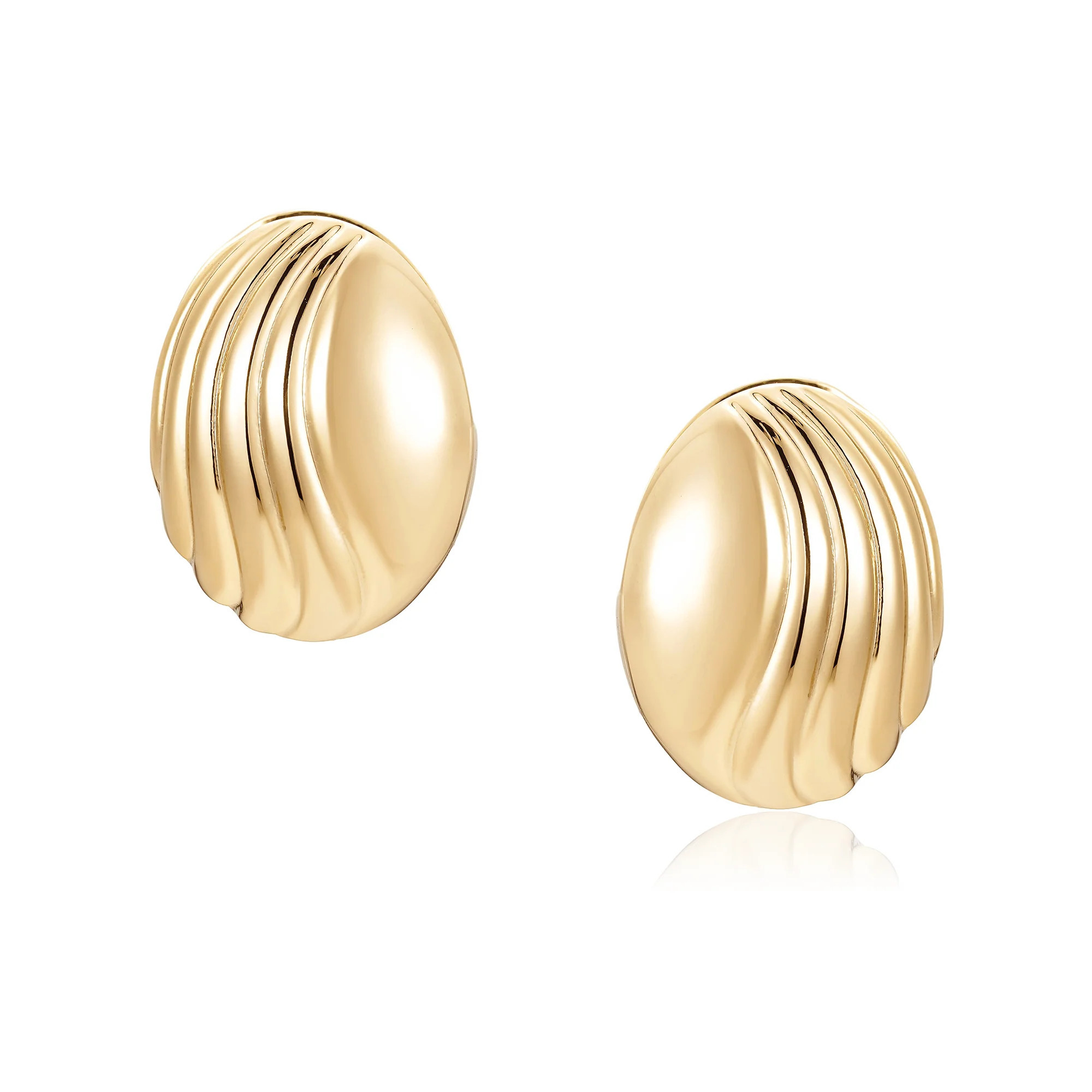 Lena Textured Dome Hoops | Mod and Jo