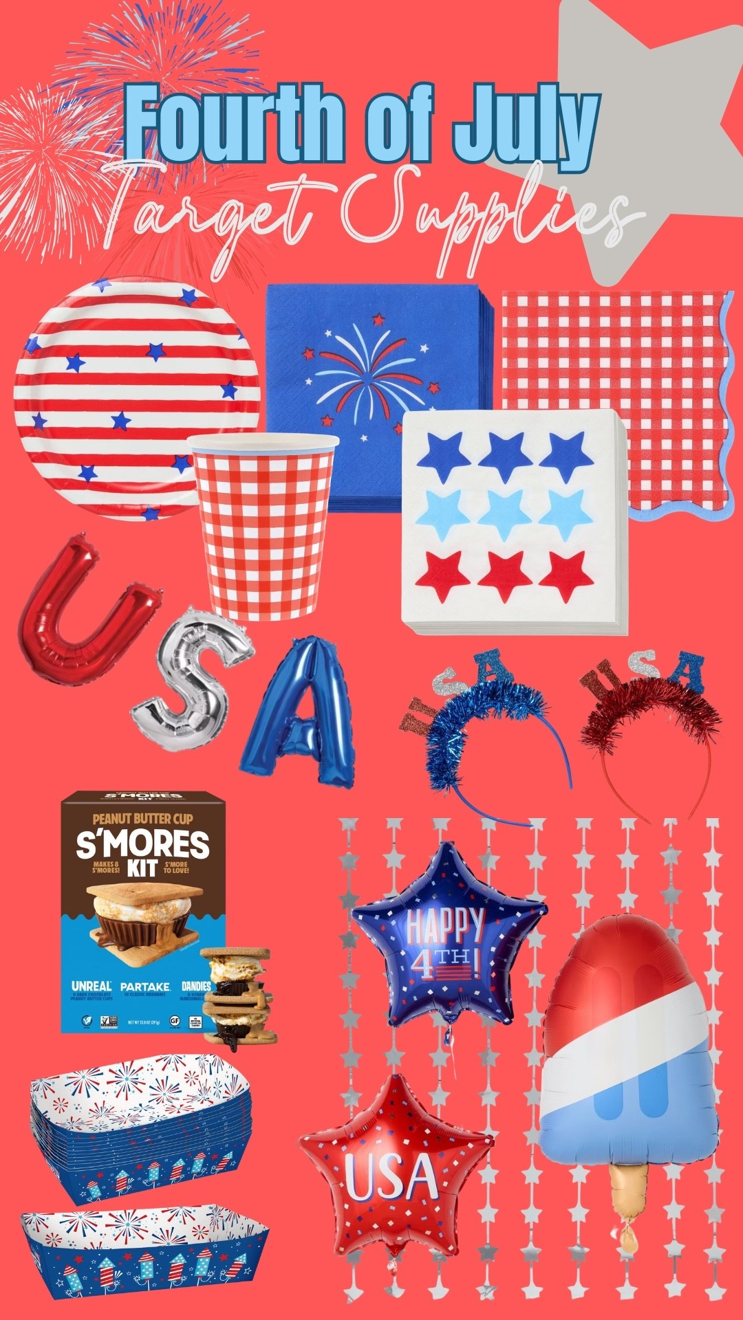 Hosting for the 4th? 🇺🇸❤️💙 I found the cutest patriotic party supplies at Target! From festive plates and cups to balloons, napkins, snack trays, and the cutest décor, these affordable finds will make your Independence Day celebration look so festive without spending a fortune. 🎆✨ Everything is linked in my LTK!

#LTK #LTKFinds #LTKHome #TargetFinds #TargetStyle #FourthOfJuly #FourthOfJulyDecor #PatrioticDecor #PartyDecor #PartyInspo #SummerHosting #BBQSeason #RedWhiteAndBlue #IndependenceDay #AffordableDecor #HolidayHosting #TargetHaul #HostingEssentials #HomeDecor #ShopWithMe

#LTKSeasonal #LTKHome #LTKfoodie