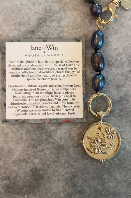 I’m so excited for the new fabulous @janewin_jewelry x @houseofharrisllc collaboration. I am already rocking my fabulous Black Pearl Lariat with the Dogwood Flowers Coin.  A limited edition JOY coin to celebrate the women you love, this coin pendant is a touchstone to celebrate children and bring luck to those who want children in their lives. The dogwood flower - one of our favorite flowers - is symbolic of hope and new beginnings. Joy to all those who have children they love and to those who want a child. #janewin #janewinjewelry #houseofharris #jewelryaddict

#LTKstyletip #LTKSeasonal