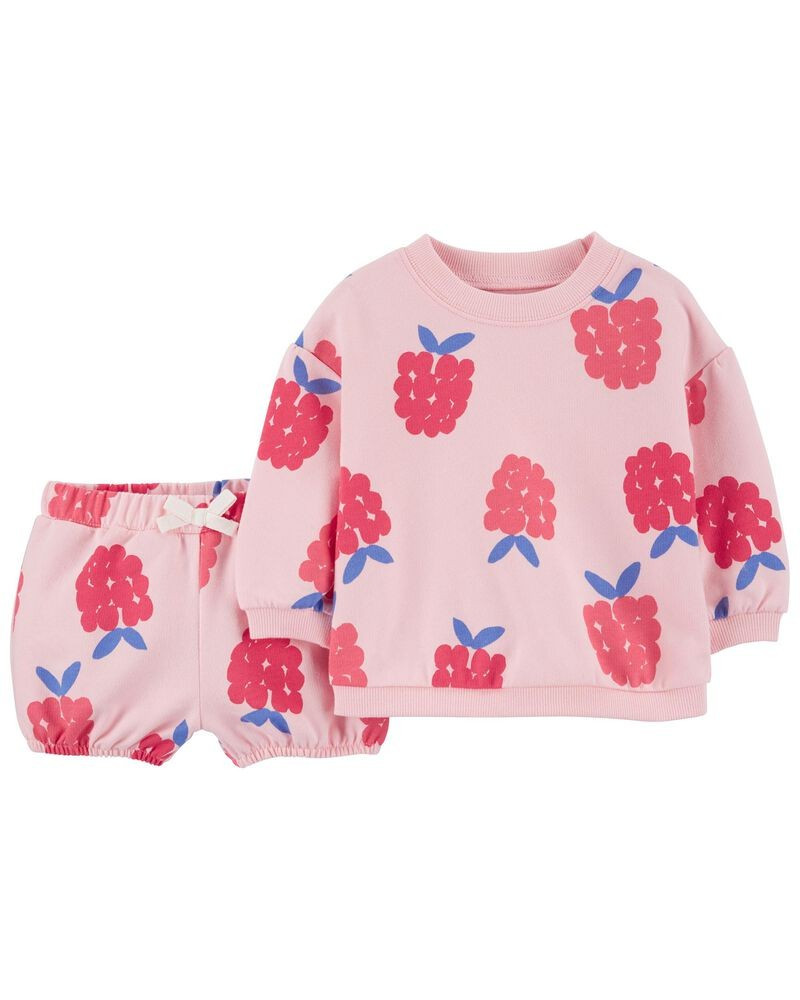 2-Piece Raspberry Sweater & Short Set | Carter's