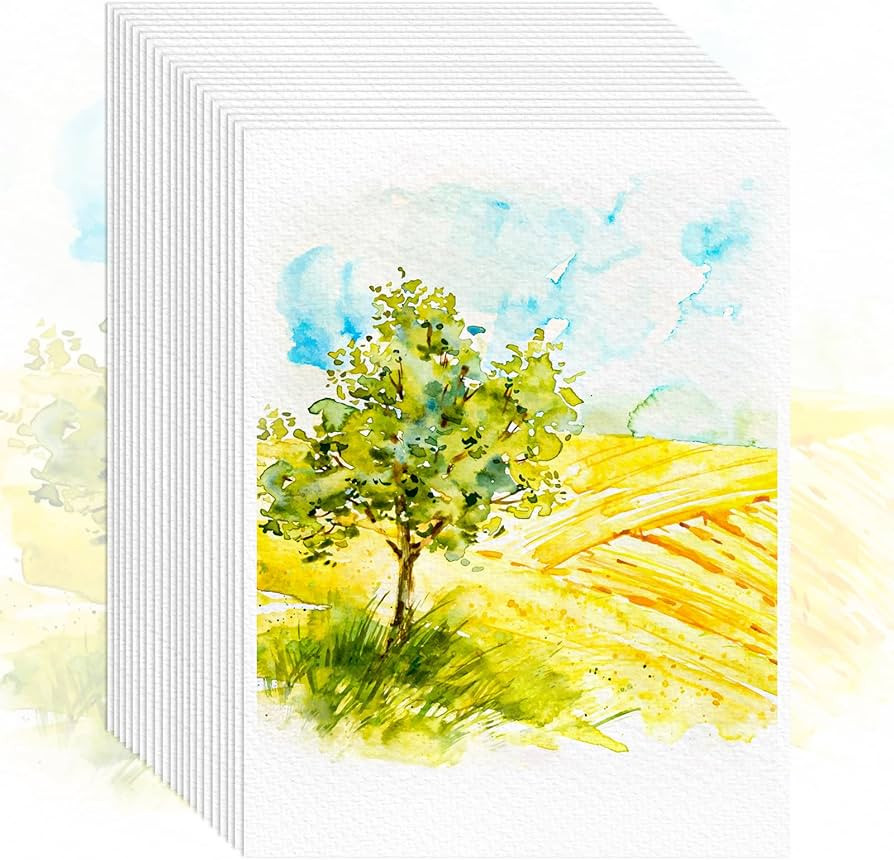 64 Sheets Watercolor Paper, 5"x7" Water Color Paper, 140lb/300gsm Artist Sketch Easel Acrylic Pai... | Amazon (US)