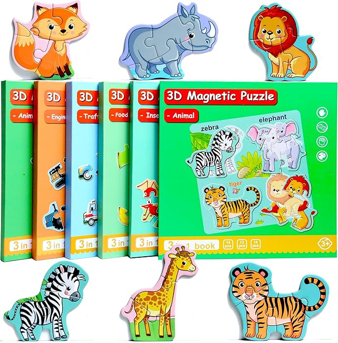 Magnetic Puzzles for Kids Ages 1-3, Travel Toddler Puzzles Ages 2-4 Year, Animal Activities Toy f... | Amazon (US)