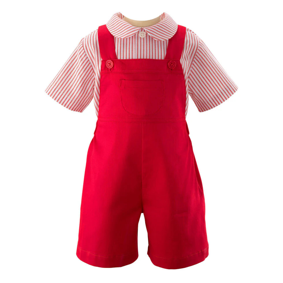 Stripe Shirt & Dungaree Set | Rachel Riley