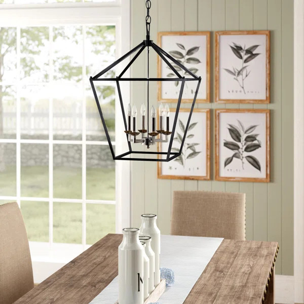 Carmen 6 - Light Lantern Geometric Chandelier | Wayfair North America