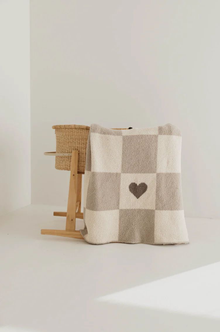 Check Your Heart 🩶 | Plush Blanket | Forever French