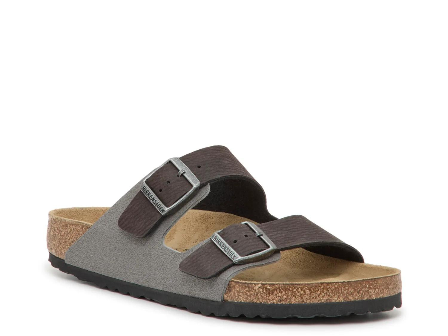 Birkenstock Arizona Slide Sandal | Men's | Black/Dark Grey | Size EU 41 / US Womens 10-10.5 / Mens 8-8.5 | Sandals | Footbed | DSW