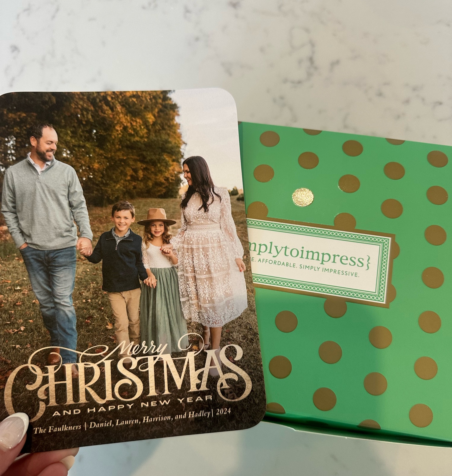 One of my favorite things about the holiday season is receiving Christmas cards from our family and friends! Simply to Impress is my go to vendor for cards. If you haven’t ordered your cards yet, they are offering 35% off with free shipping. You can add 2 day shipping for just $3. You won’t be disappointed in the quality! 

#LTKSeasonal #LTKFamily #LTKHoliday