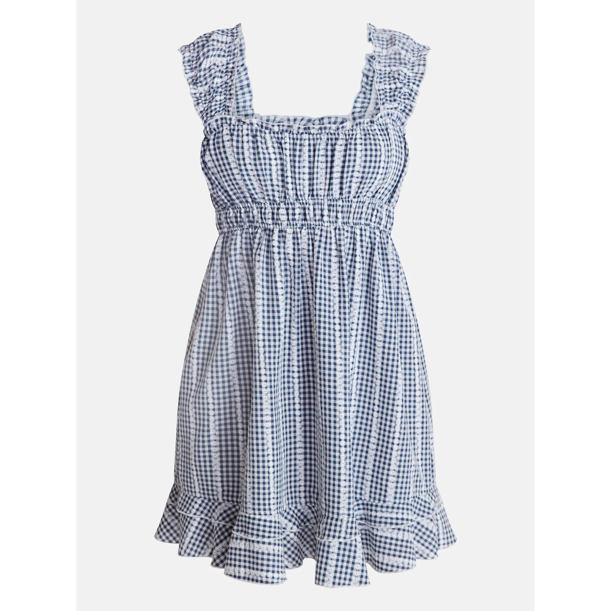 No Boundaries Empire Waist Dress with Cap Sleeves, Women's XXS-XXL | Walmart (US)