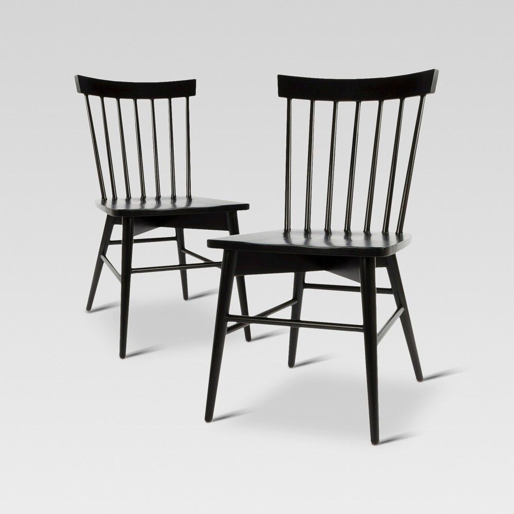 Set of 2 Windsor Dining Chair Black - Threshold | Target