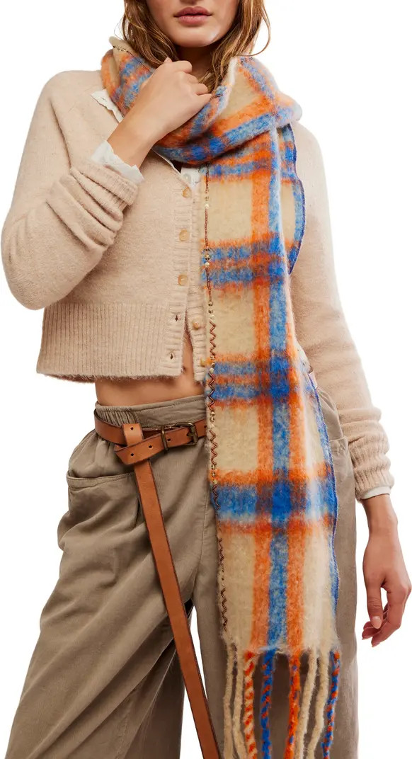 Highland Plaid Skinny Scarf | Nordstrom